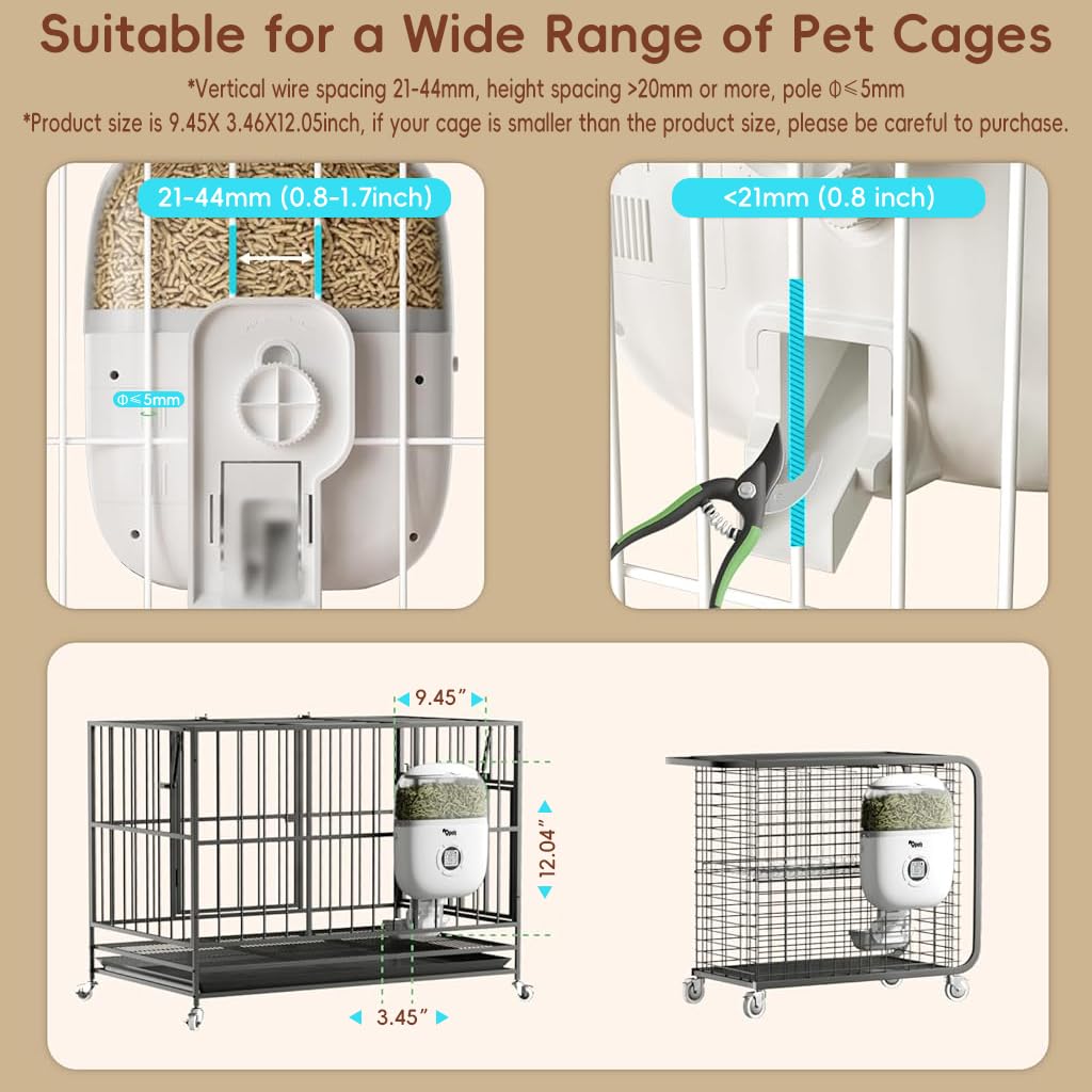 Qpets Automatic Pet Feeder for Cats and Dogs with 7L Capacity & Voice Recorder | 4 Meal Timer