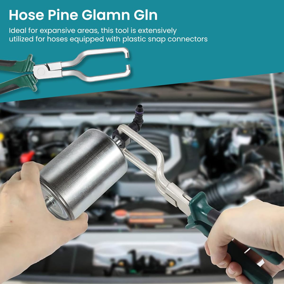 STHIRA Fuel Line Hose Remover Pliers Set for Auto Maintenance featuring Angled Tips | 4pcs Opens 3cm to 5.5cm