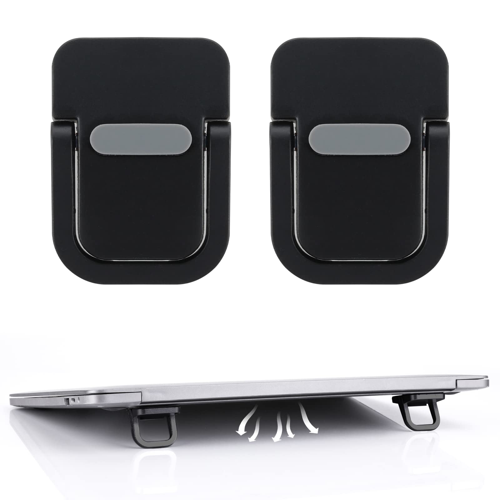 ZORBES® 2PCS Portable Keyboard Riser, Self-Adhesive Mini Laptop Stand Invisible Computer Keyboard Stand for Desk