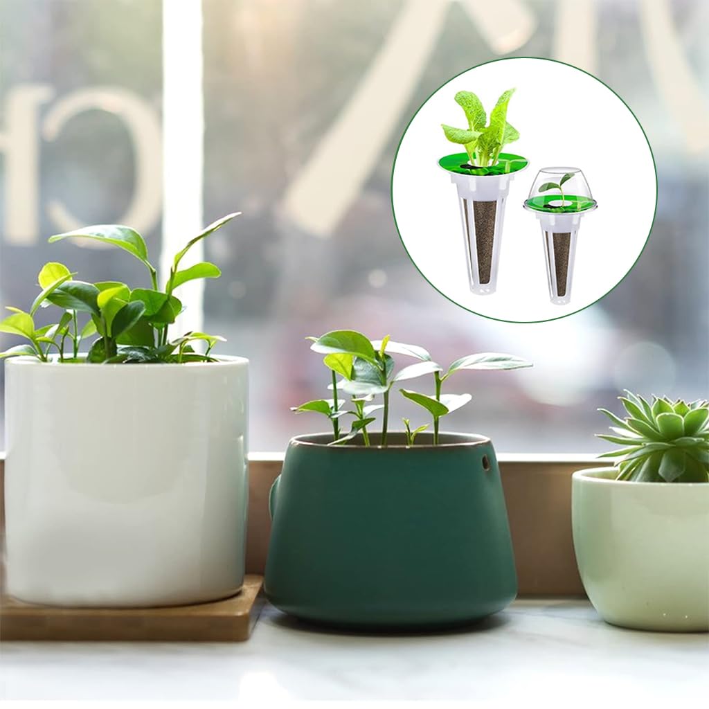 HASTHIP Hydroponics Growing System Kit for Seed Starting with 30 Cone Trays and Lids | 121 Pcs