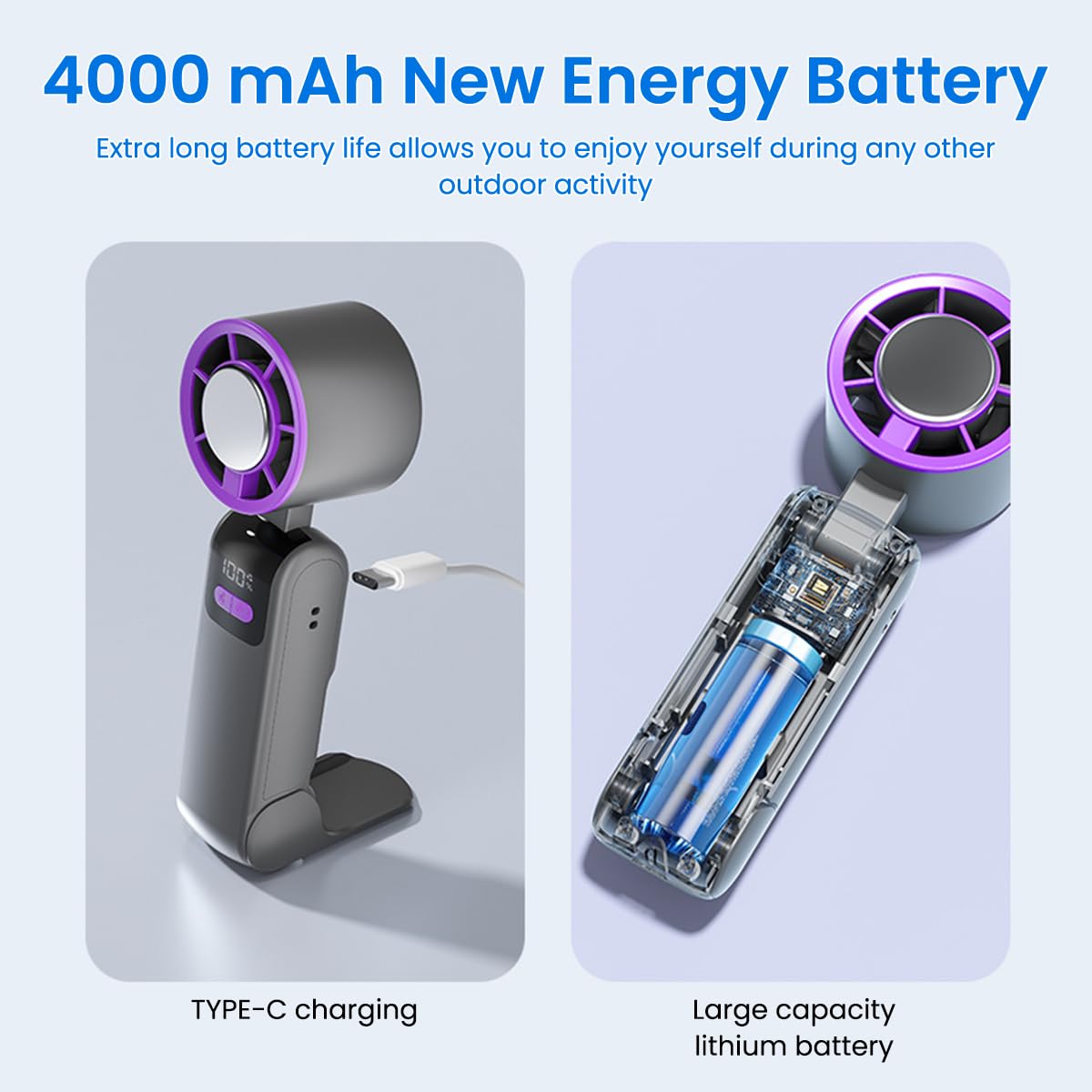 Verilux USB Fan for Desk and Travel with 10,000 RPM Turbo Motor | Stepless Airflow Control