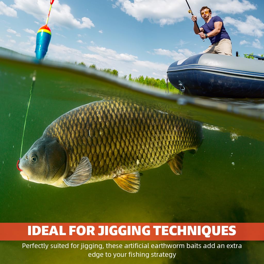 Proberos Fishing Bait for Freshwater and Saltwater featuring 200 pcs 3.5 cm Soft Realistic Worms