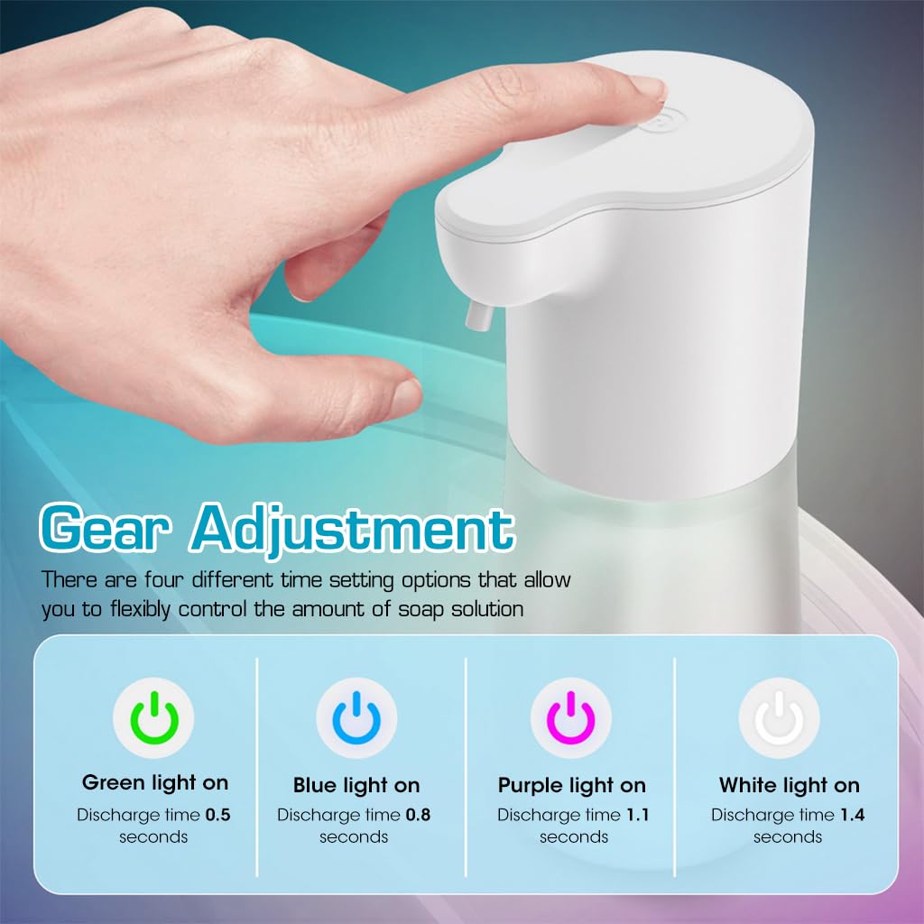 HANNEA® Automatic Soap Dispenser Soap Foamer Dispenser No-Touch Automatic Soap Dispenser Fine Foam Dispenser 600ml Hand Wash Soap Foamer Handwash Dispenser for Kitchen Bathroom Office Public Area