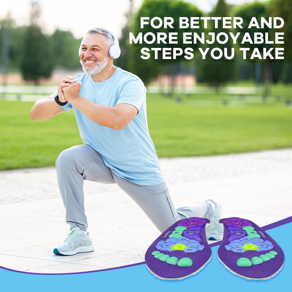 HANNEA Acupressure Insoles for Men and Women with Magnet Nubs | EVA Material EU 44-47