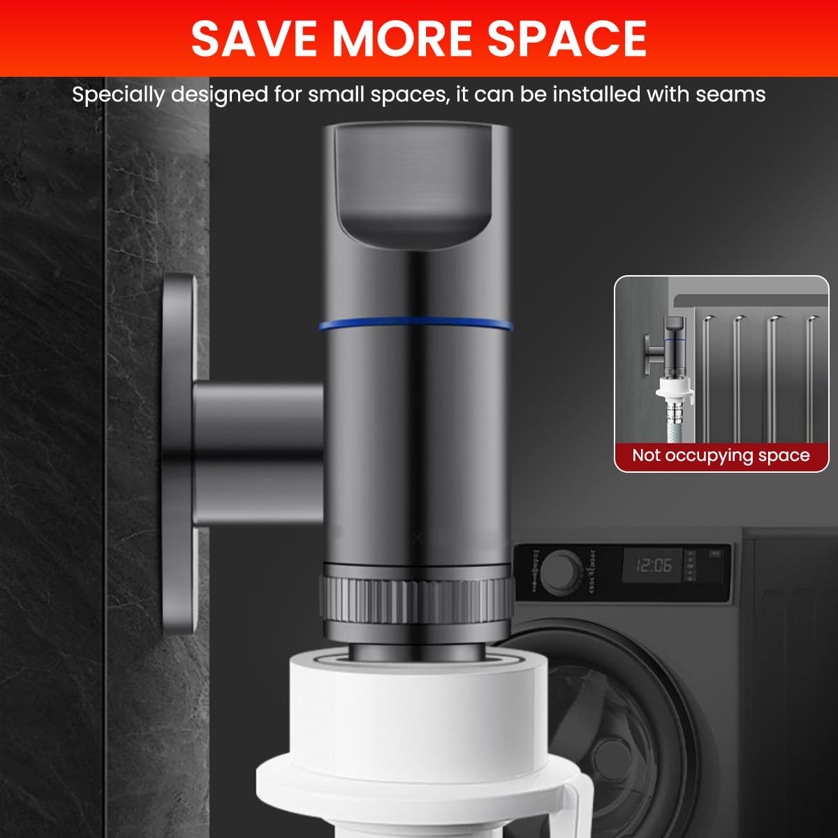 Supvox Multi Water Inlet Valve for Washing Machines and Dishwashers 3PCS | Featuring 3 in 1 Design with Stainless Steel and Independent Control Knob
