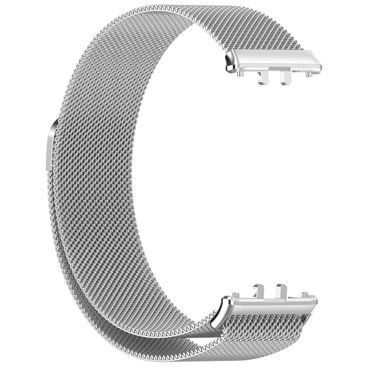ZORBES Watch Strap for Samsung Galaxy Fit3 featuring Magnetic Closure and 5.5–9 in Fit | Silver Breathable Mesh for Men and Women