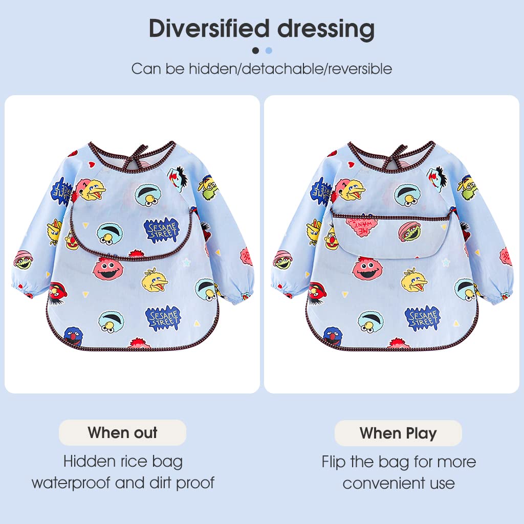 SNOWIE SOFT Baby Bib for Toddlers featuring Waterproof TPU Fabric and Elastic Sleeves | Fits 6–24 Months