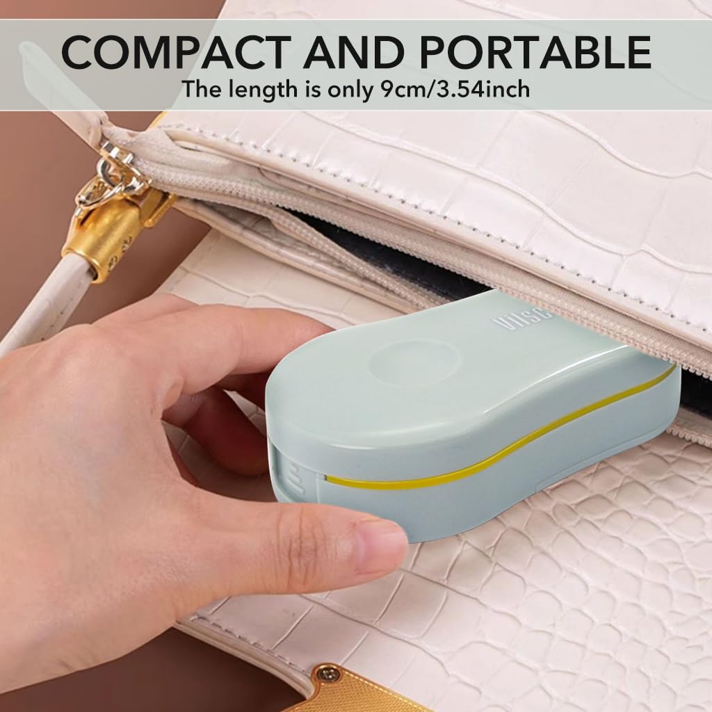 ZIBUYU Medicine Box for Home and Travel with 2 in 1 Tablet Cutter & Pill Storage | Foodgrade Plastic