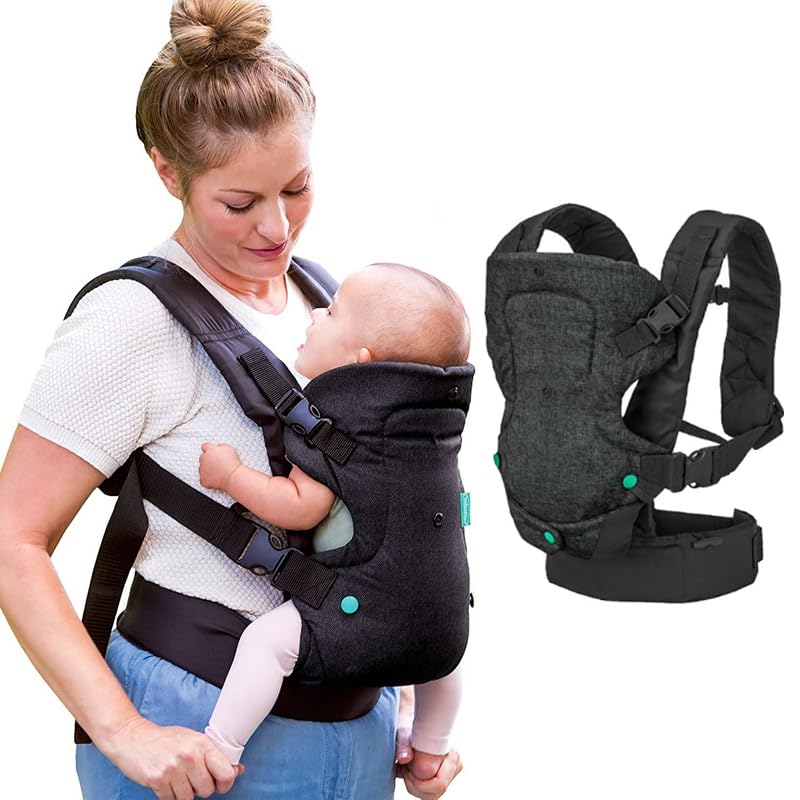 SNOWIE SOFT 4 in 1 Kangaroo Baby Carrier for 0 to 2 Year Use with Lumbar Support & Sun Cover | Adjustable Breathable Cotton