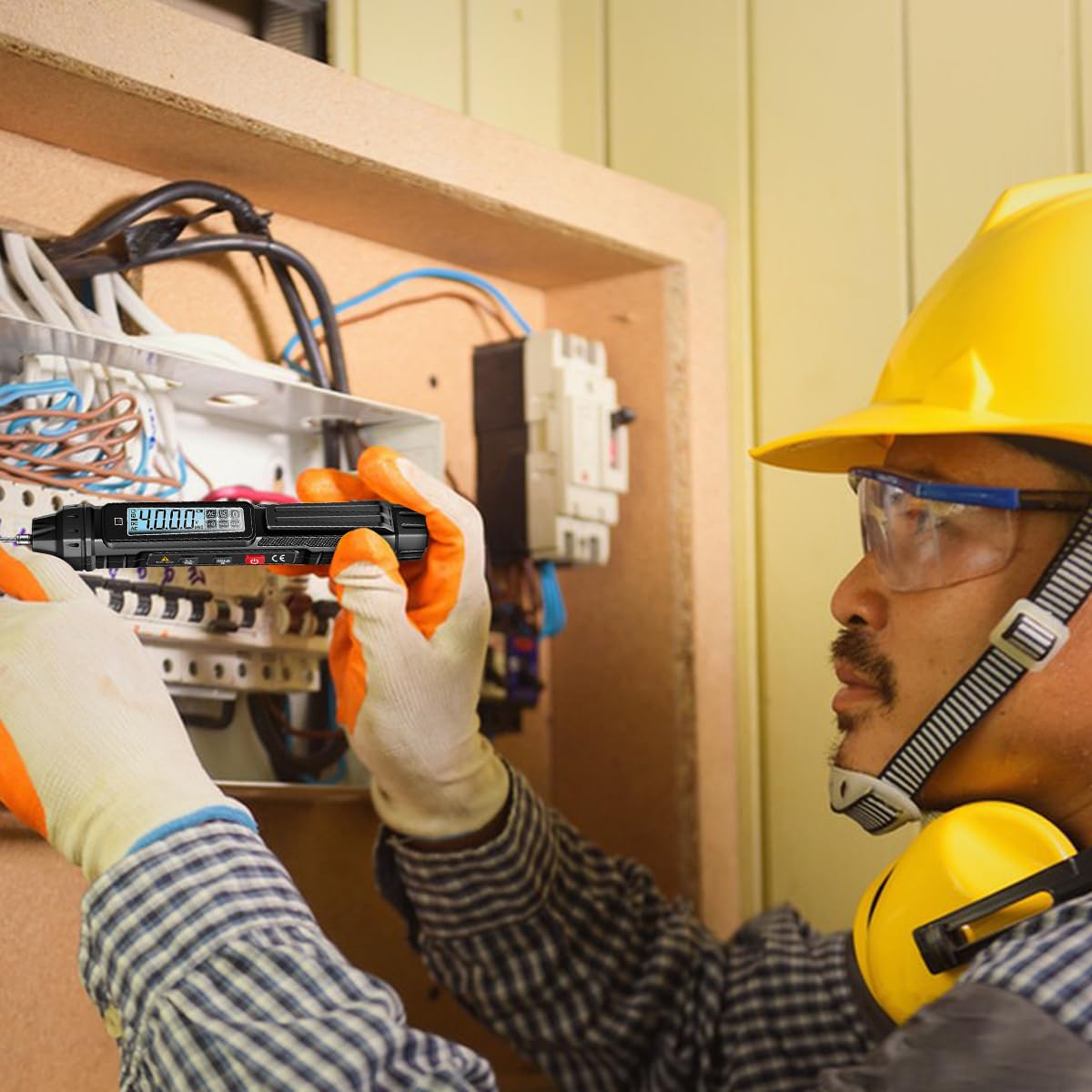 Serplex Digital Multimeter for AC/DC Voltage and Resistance Testing with 4000 Count | Safe Non Contact Detection and Backlit LCD Display