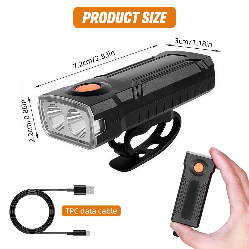 Proberos Cycle Light for Bicycle with 400 Lumen Output and IPX5 Waterproof Design | USB-C Rechargeable 2000mAh Battery