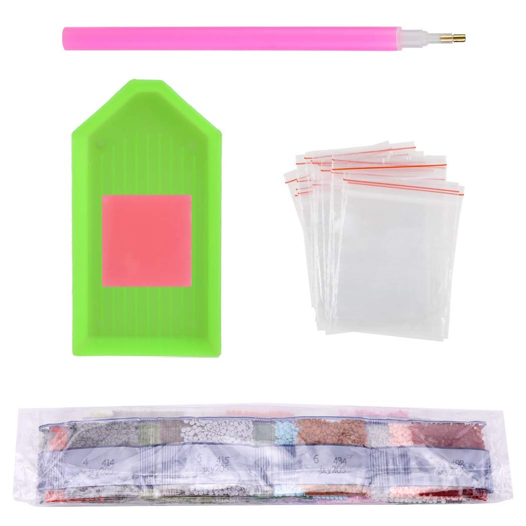 Venzina DIY 5D Diamond Painting Kit for Home Wall Decor with 17-Side Sparkle Diamonds 40x50cm