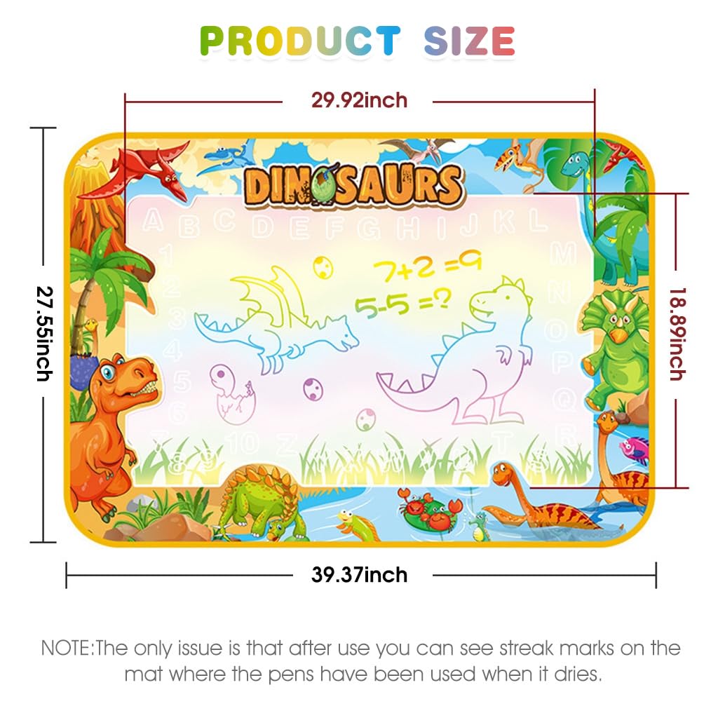 PATPAT Magic Water Doodle Mat for Kids with 40 x 30 in Drawing Area | Mess Free Creative Play