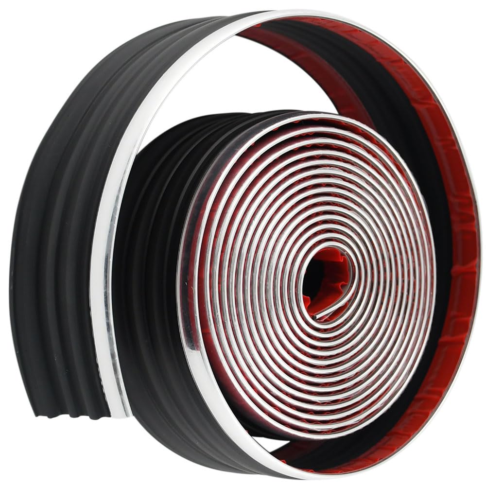 STHIRA® 2M Car DoorSide Skirts Protector Rubber Body Edge Guard Decals Anti-Scratch