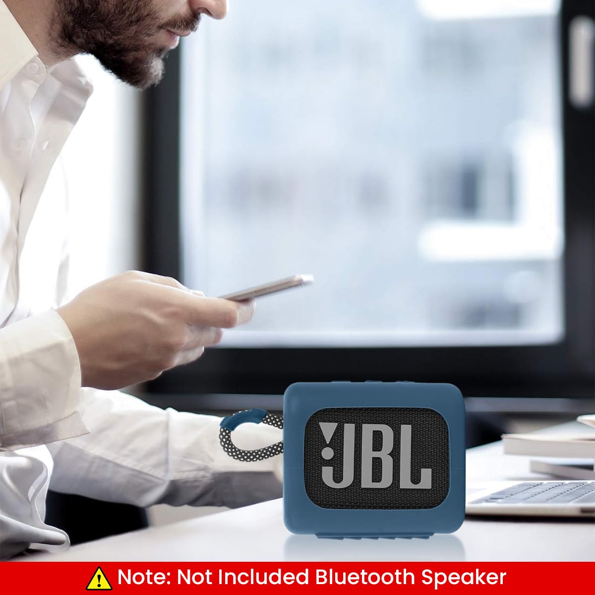 Silicone Case for Go 3 Bluetooth Speaker with Hanging Loop Carabiner | Waterproof Cover