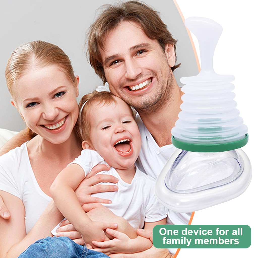 HANNEA Anti Choking Device for Kids and Adults with Ergonomic Plunger and Dual Masks | Portable Home and Travel Airway Rescue Tool