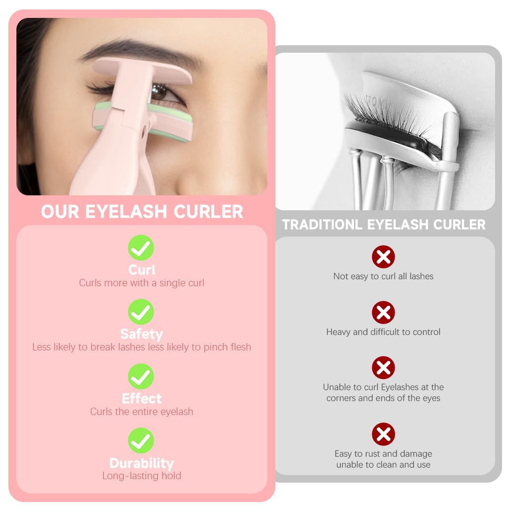 MAYCREATE Eyelash Curler Set 3pcs for All Lash Types featuring Mini Precision Curlers | Ergonomic Grip