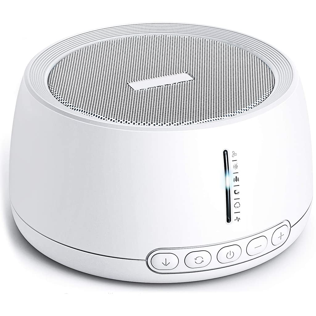 HASTHIP® White Noise Machine for Baby Sleep Aid with 30 Natural Soothing Melody White Noise Therapy Machine for Baby Kids Adults 3 Timing Modes & Memory Function White Noise Sounds Machine with 5W Speaker