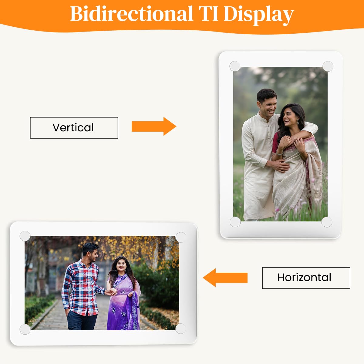 Zibuyu Magnetic Acrylic Photo Frames for 3 in Photos featuring Slide In Clamp | 2 Pcs 6x9 cm Display