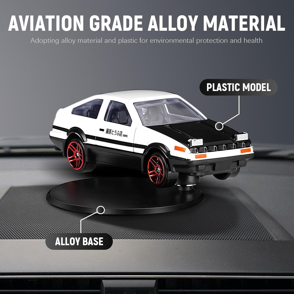 STHIRA Mini Car Model Drifting AE86 for Dashboard and Desk with Self Adhesive Base 2.95in | Alloy Collectible Gift