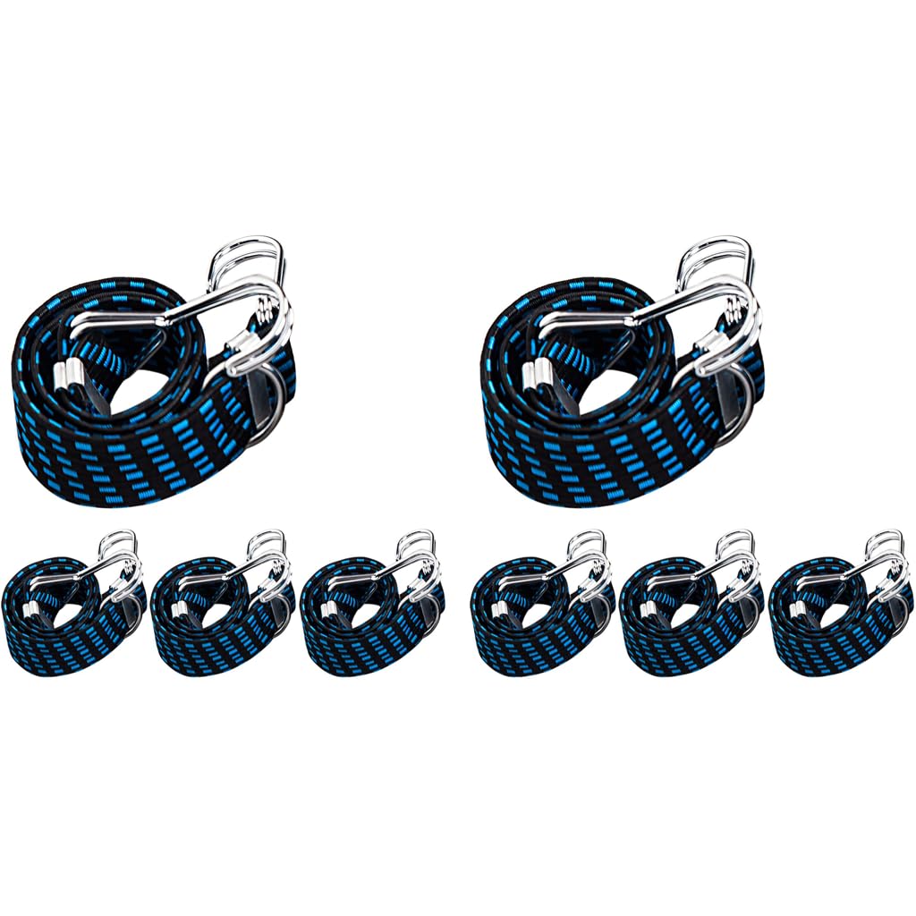 STHIRA Luggage Strap Set for Motorcycle and Bike with Metal Hooks and Adjustable 3.3ft Bungee Cord | High Elastic Latex and Oxford Fiber Rope