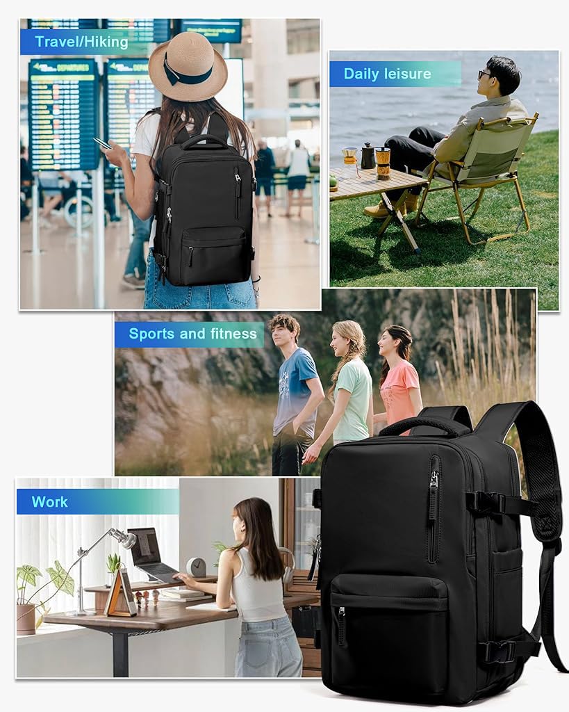 PALAY Travel Backpack for Men with 32x20x42cm Shoe Compartment and 14in Laptop Slot | Waterproof Polyester Design