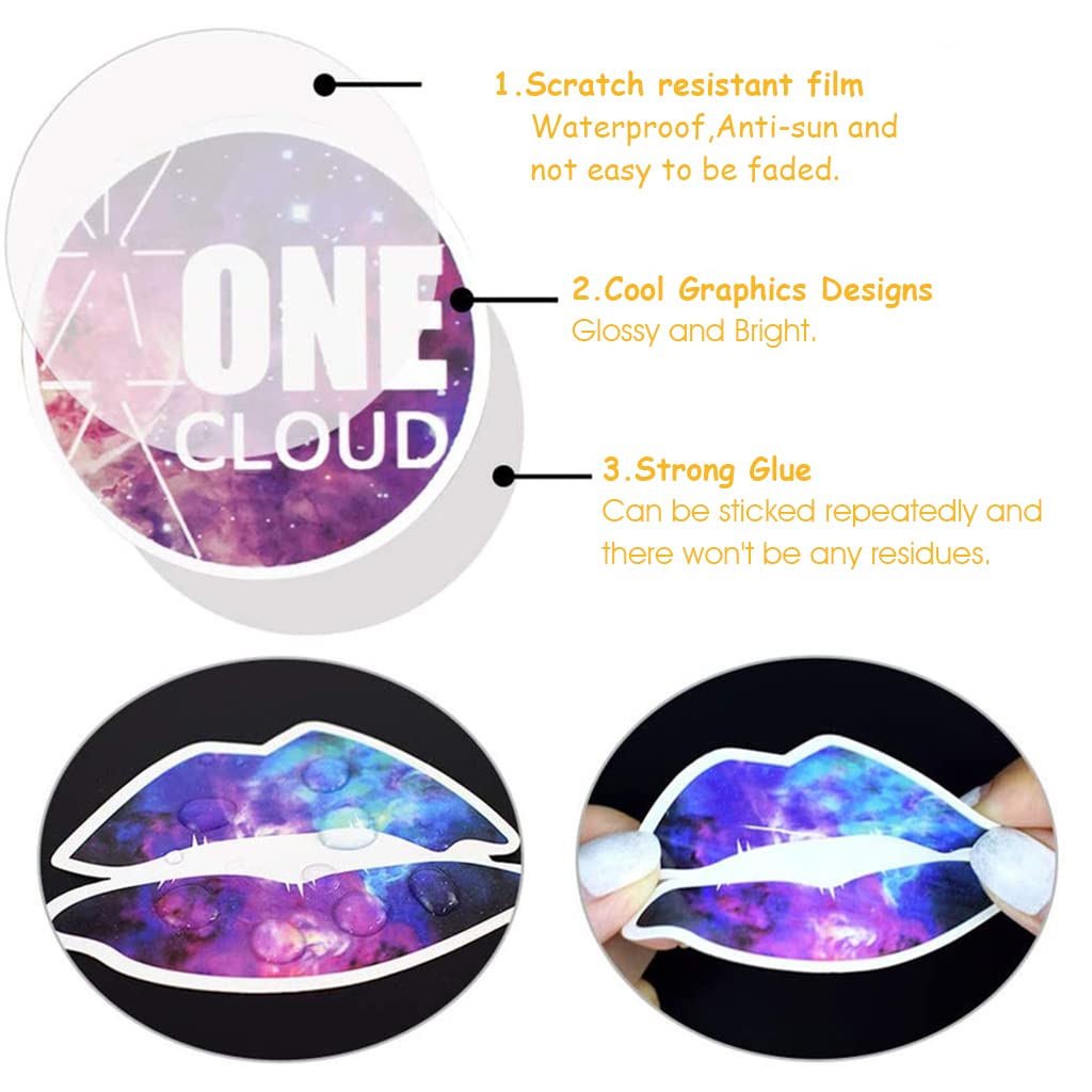 HASTHIP Bicycle Stickers for Laptop Luggage and Skateboard featuring 50pcs Waterproof PVC Decals