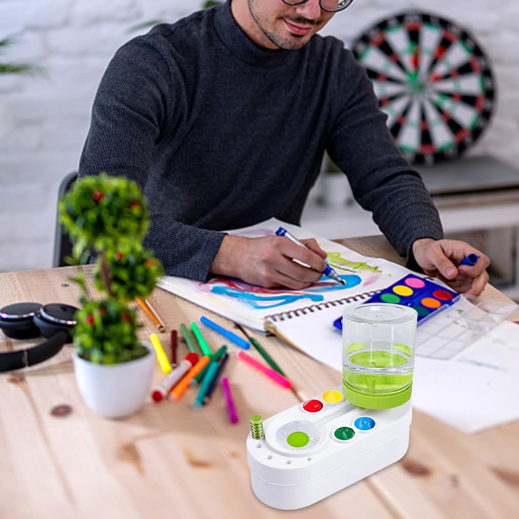 HASTHIP Paint Brush Cleaner for Oil and Acrylic Brushes with Auto Refill System & Flushing Button