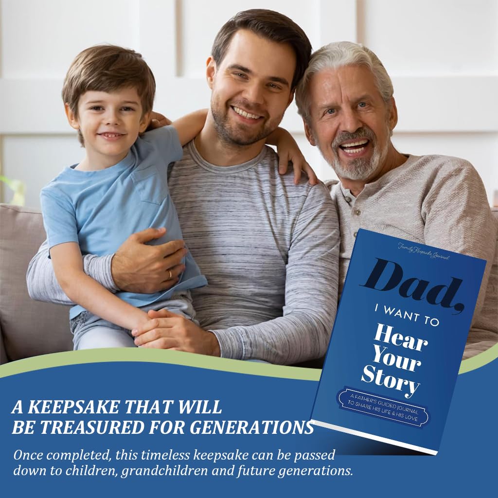 SNOWIE SOFT Dad Journal for Sharing Life Stories with 152 Pages and Embossed Hardcover | Thoughtful Gift for Fathers