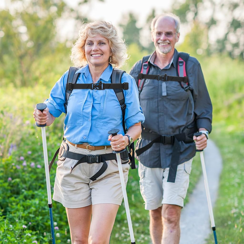 Proberos Backpack Chest Strap Buckle for Camping Travel with Quick Release | 3 PCS Red