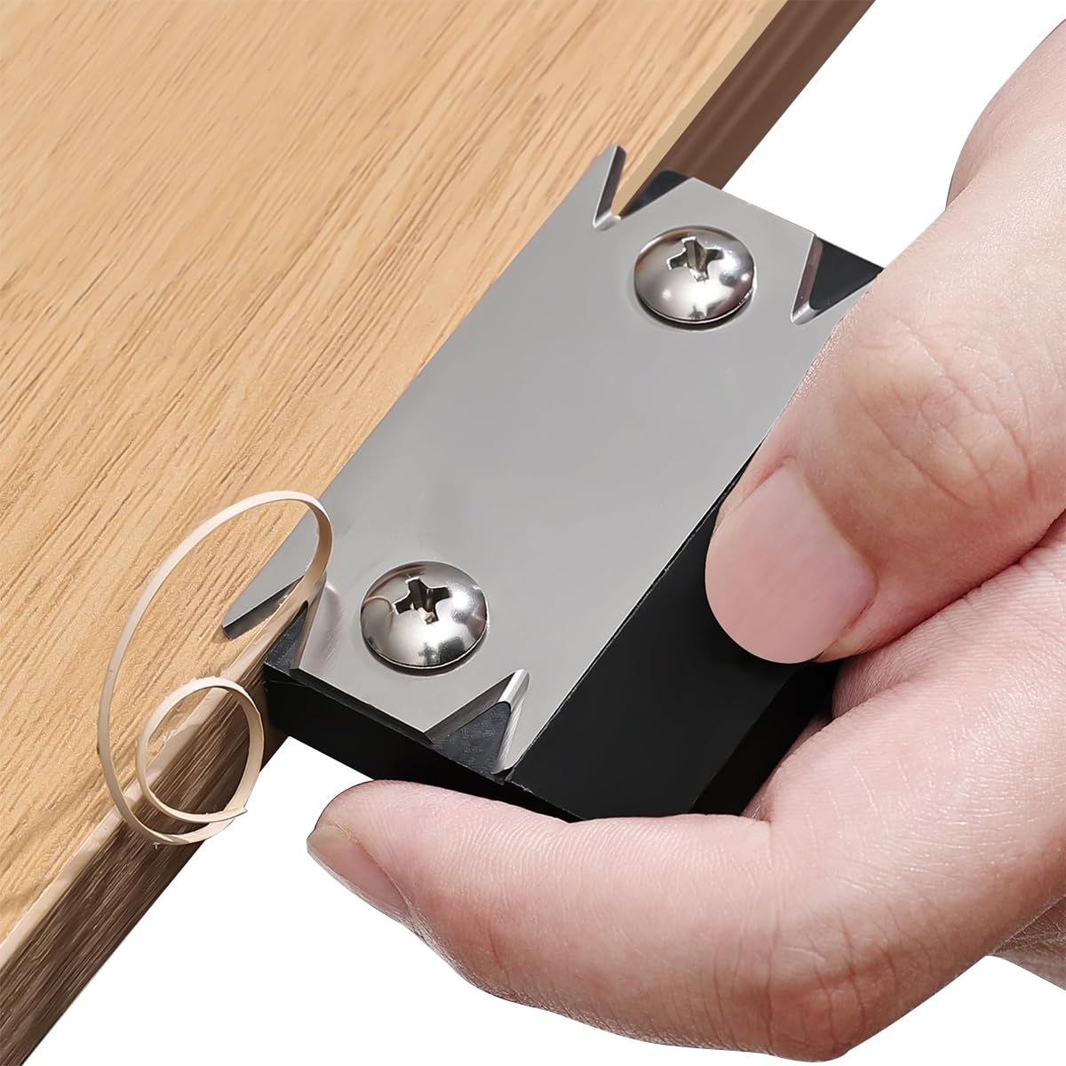 Serplex Woodworking Edge Trimmer for Precise Corner Finishing with Dual Head Slot and Steel Blade