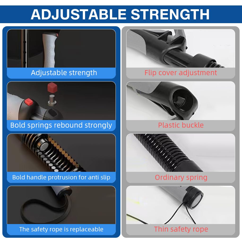 Proberos Power Twister Bar for Upper Body Training featuring 110lbs to 154lbs Resistance | Advanced Carbon Steel with Rubberized Grip