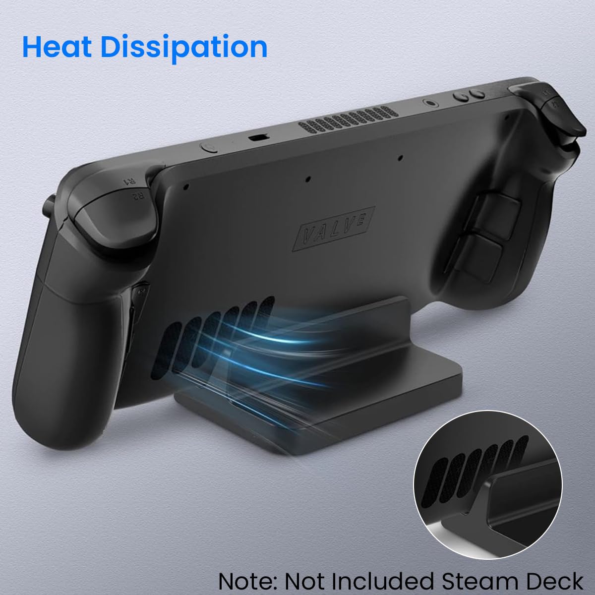 ZORBES Holder for Steam Deck with Anti Slip Base for Rog Ally and Switch | Stable Desk Stand