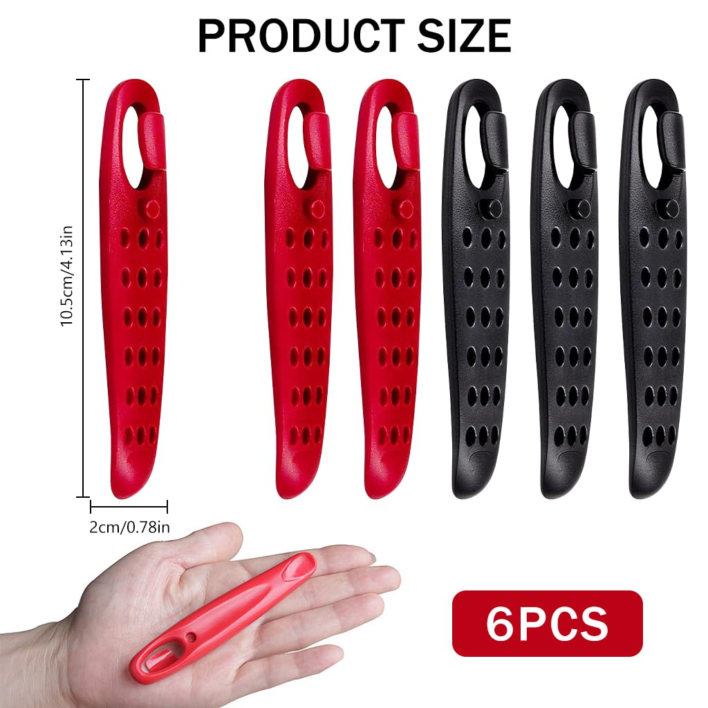 Proberos Bicycle Tyre Levers Set for Roadside Repair with Spoke Clip | 6Pcs 4.1in Plastic Tools