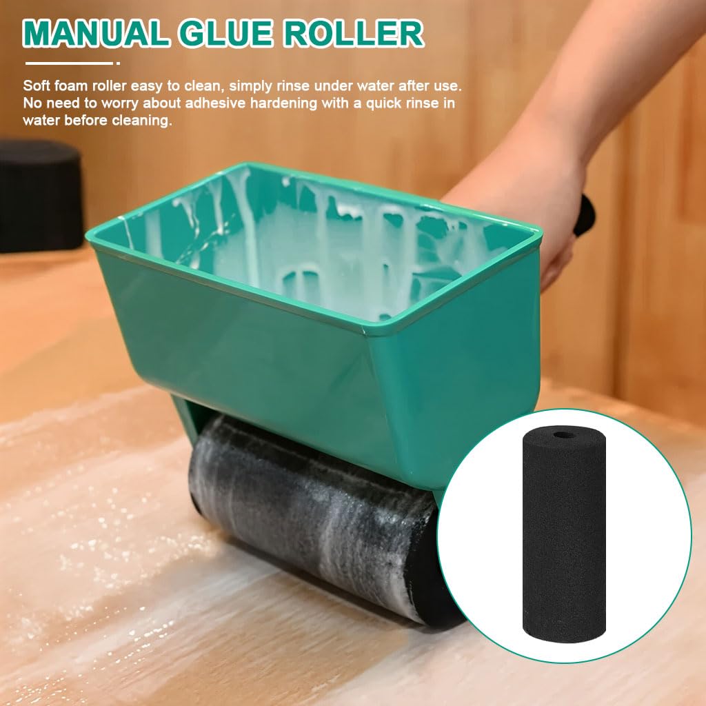 Serplex Glue Applicator Roller for Woodworking and DIY with 9 in Foam Wheels | 460 ml Portable Handheld Tool