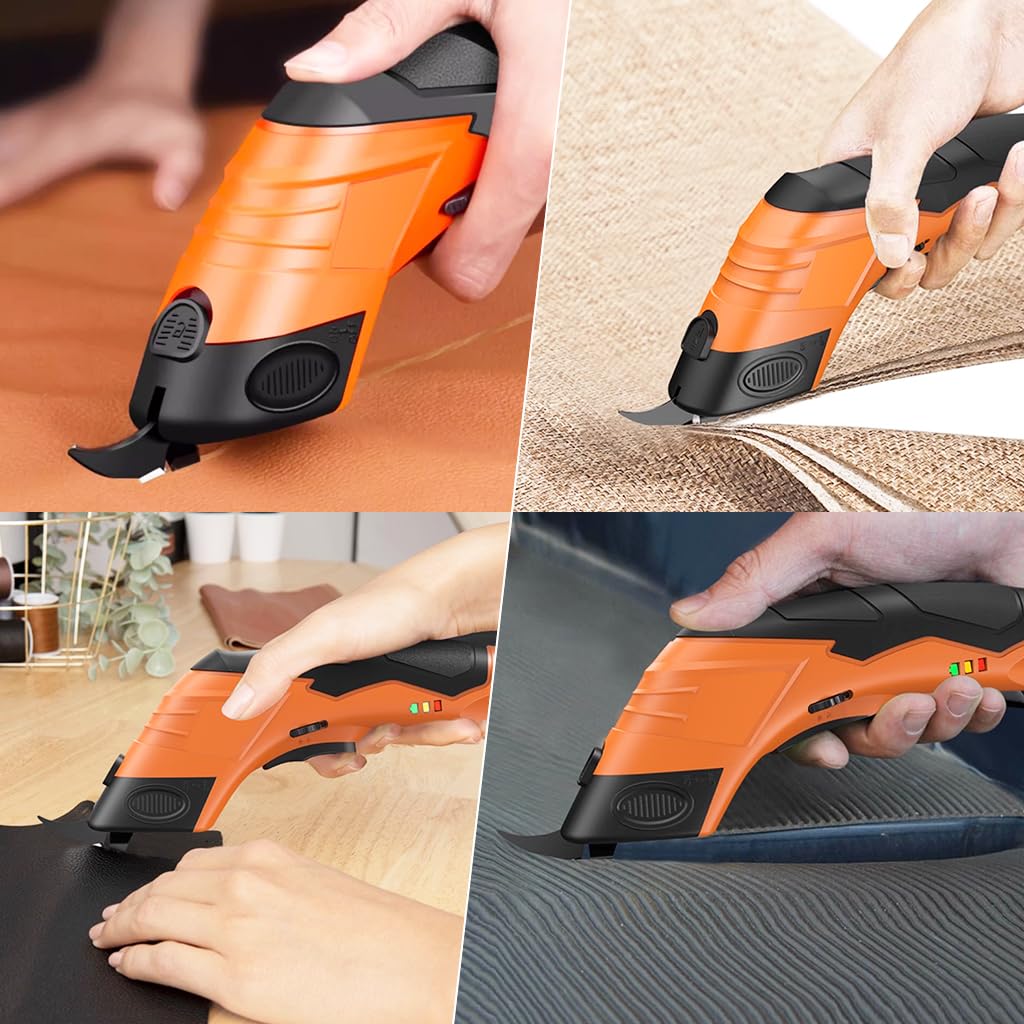 Serplex Electric Scissors for Crafts with 3.6V Power and Safe Lock | Tungsten Steel Blades