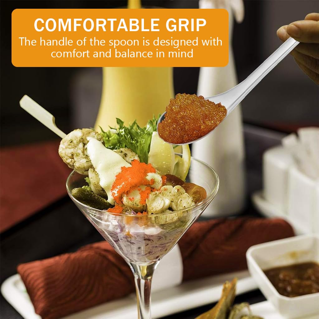 Supvox Spherification Spoon Set for Quick Food Draining with Perforated Design | 4Pcs Stainless Steel