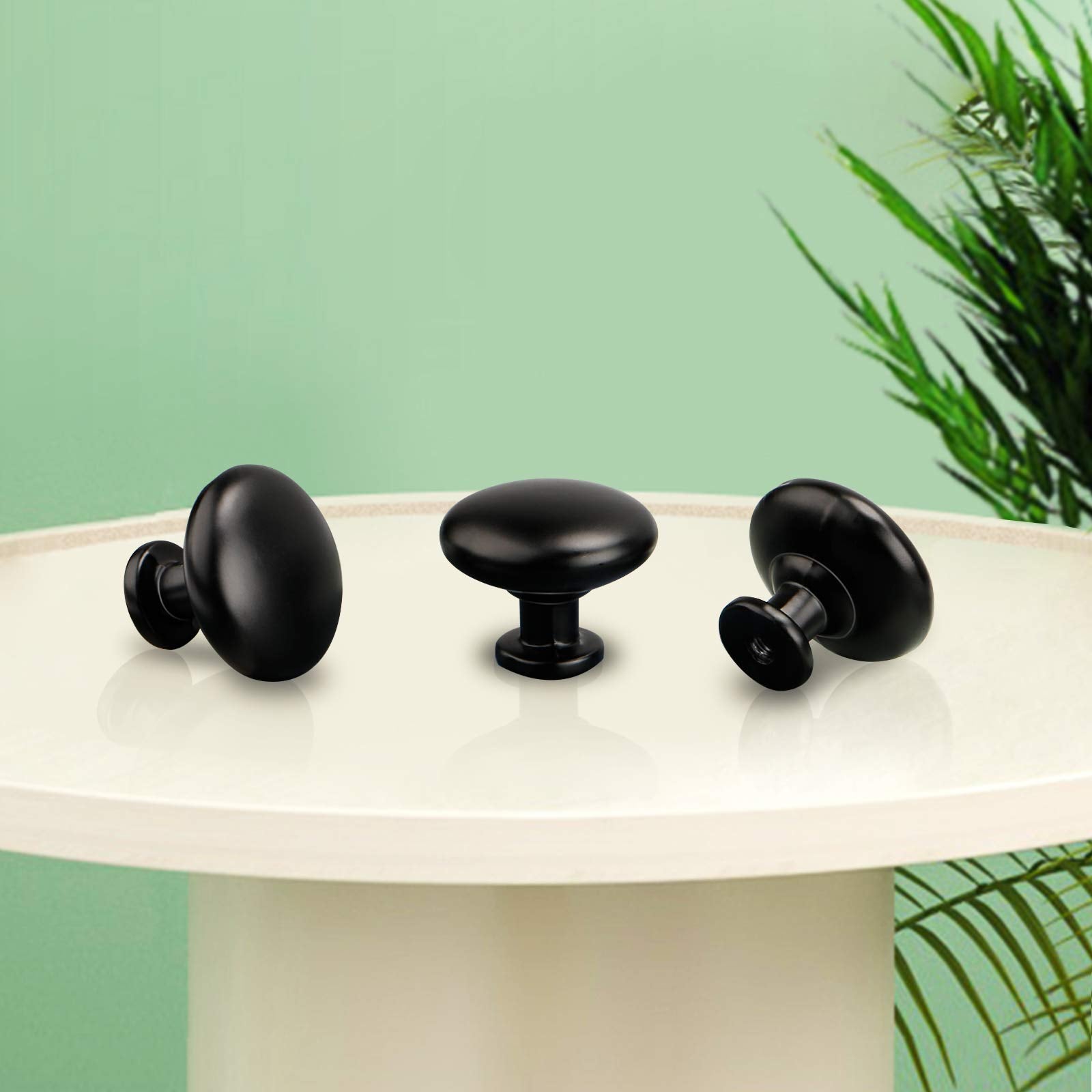 HASTHIP dresser knobs for cabinets and drawers featuring 18pcs 30mm matte black aluminum design