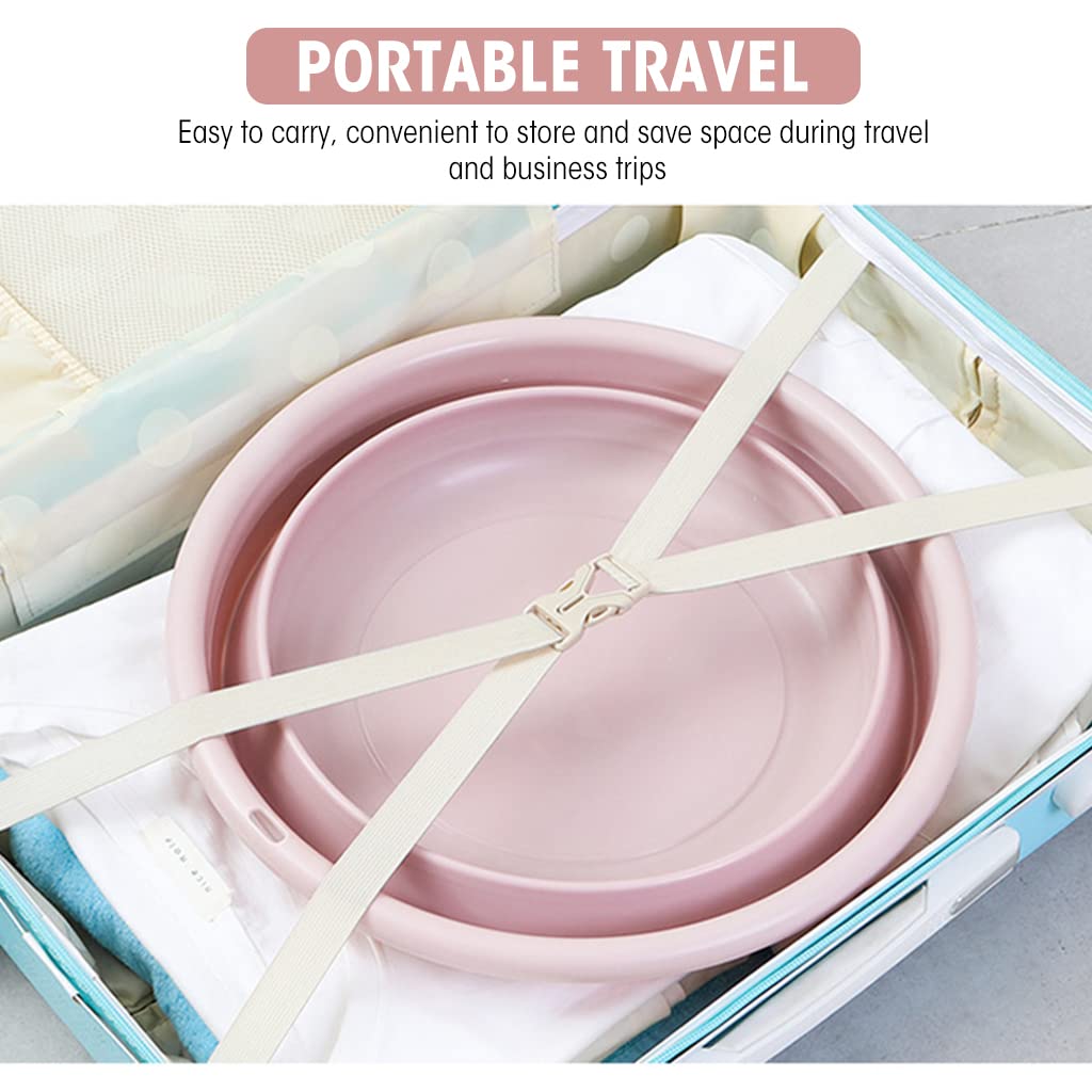 MAYCREATE Collapsible Wash Basin for Home and Camping with Hanging Design | 30.5cm Bowl