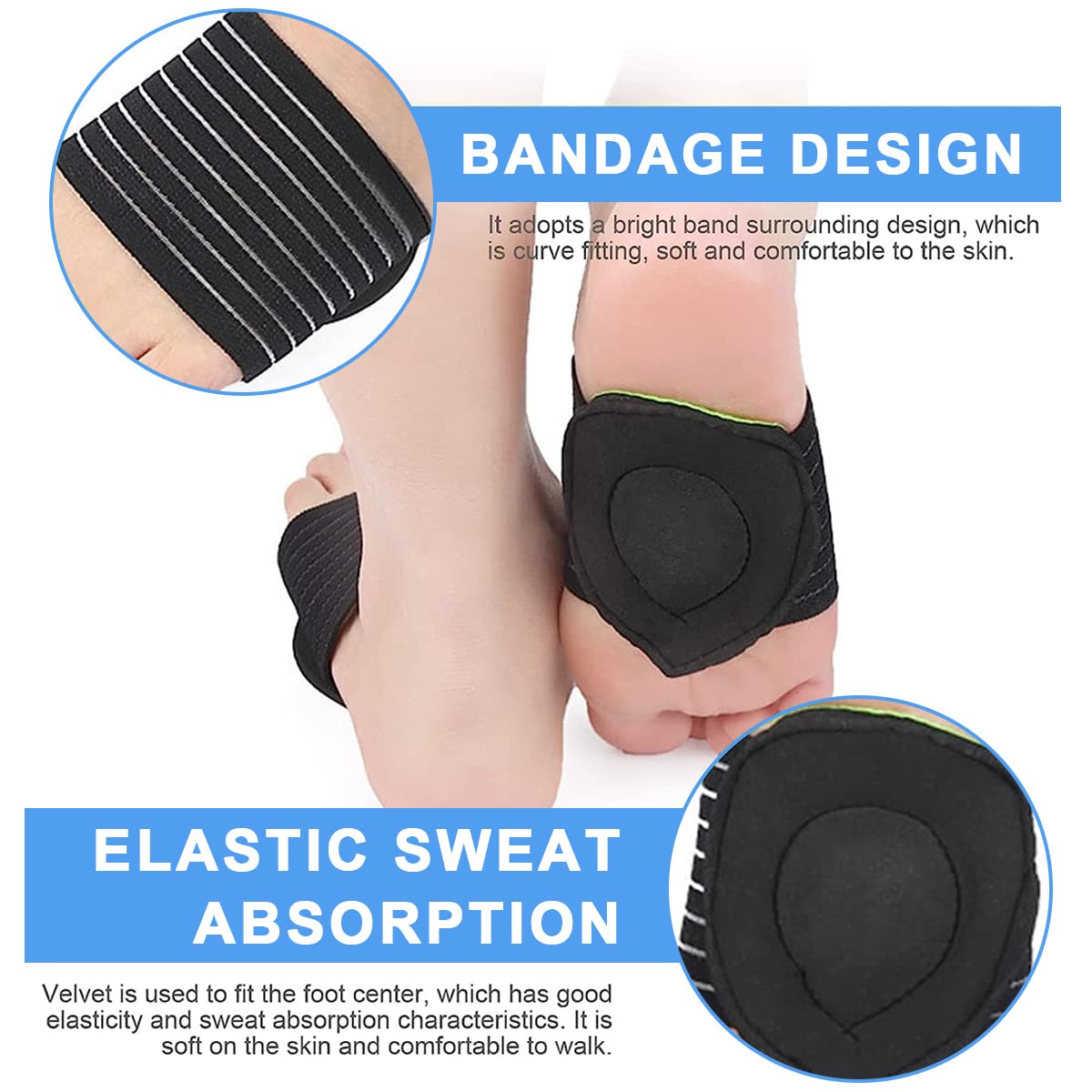 HANNEA® Plantar Fasciitis Night Splint, Foot Drop Orthotic Brace with Soft Arch Pad with Massage Ball, Effective for Foot Pain Relief by Plantar Fasciitis Achilles Tendonitis Foot