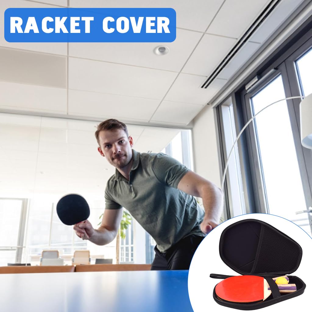 Proberos Table Tennis Paddle Case with EVA Hard Shell Carbon Fiber Pattern | Waterproof Storage Bag