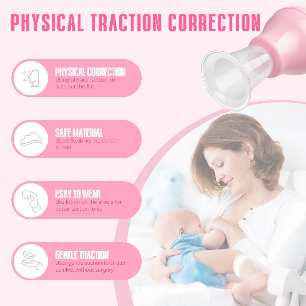 SNOWIE SOFT Inverted Nipple Protractor for Breastfeeding with Silicone Suction | Pack of 2