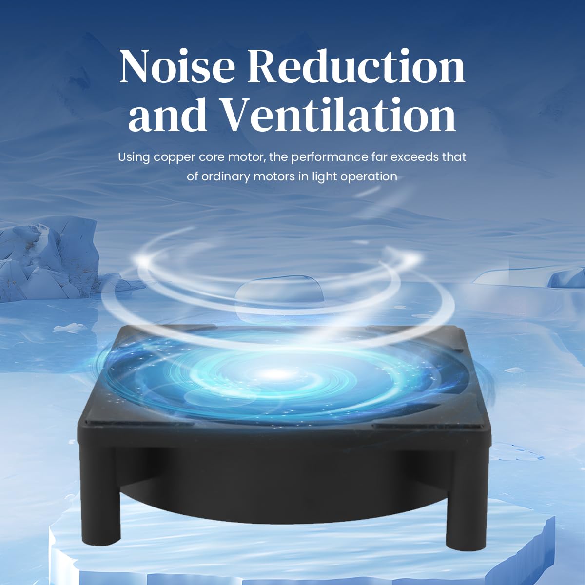 Verilux CPU Cooling Fan for TV Box with 3.3 in Size and 7 Blade Design | USB Silent Cooler