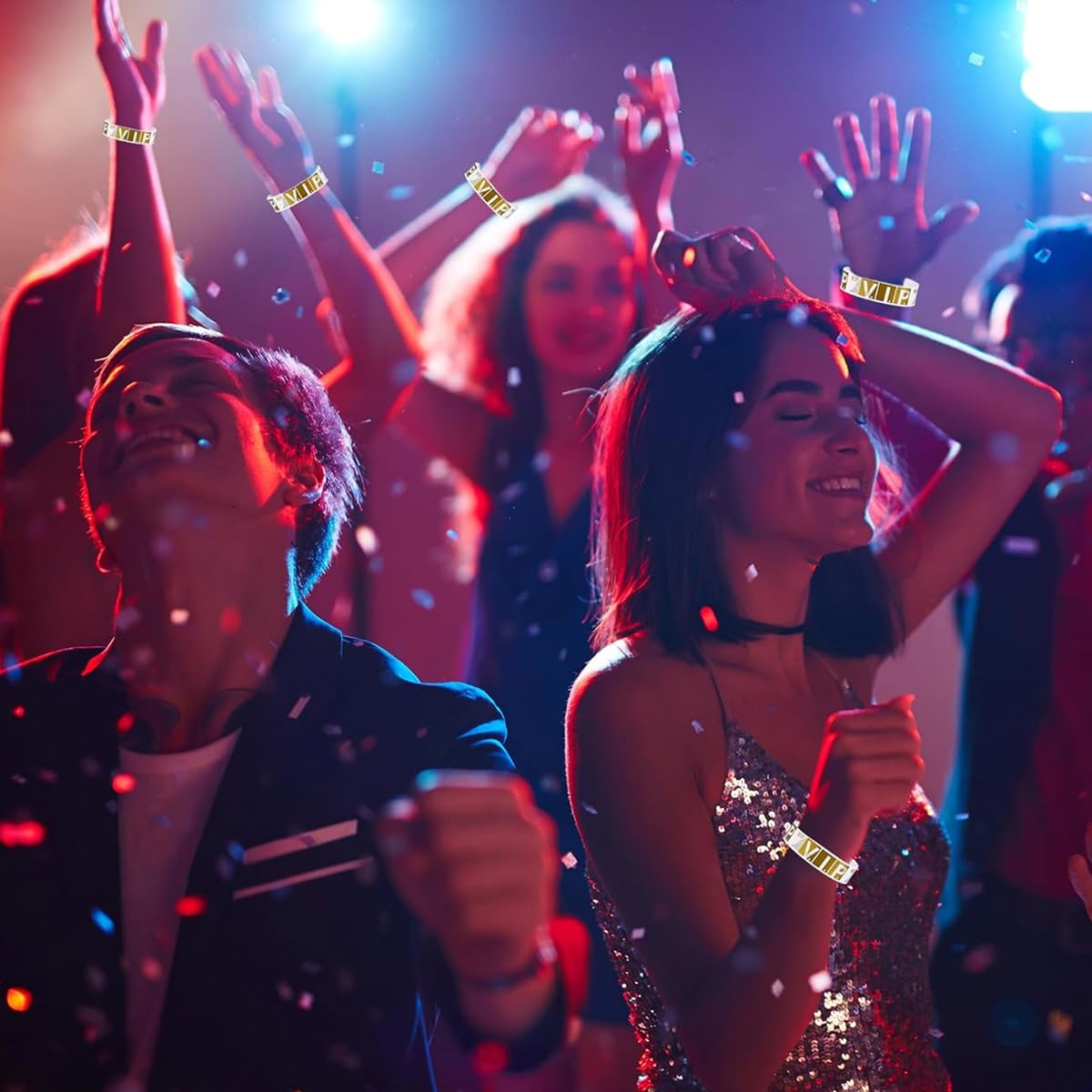 HASTHIP VIP Wristbands for Events featuring Adhesive Tape Design and 300 Gold Waterproof Bands