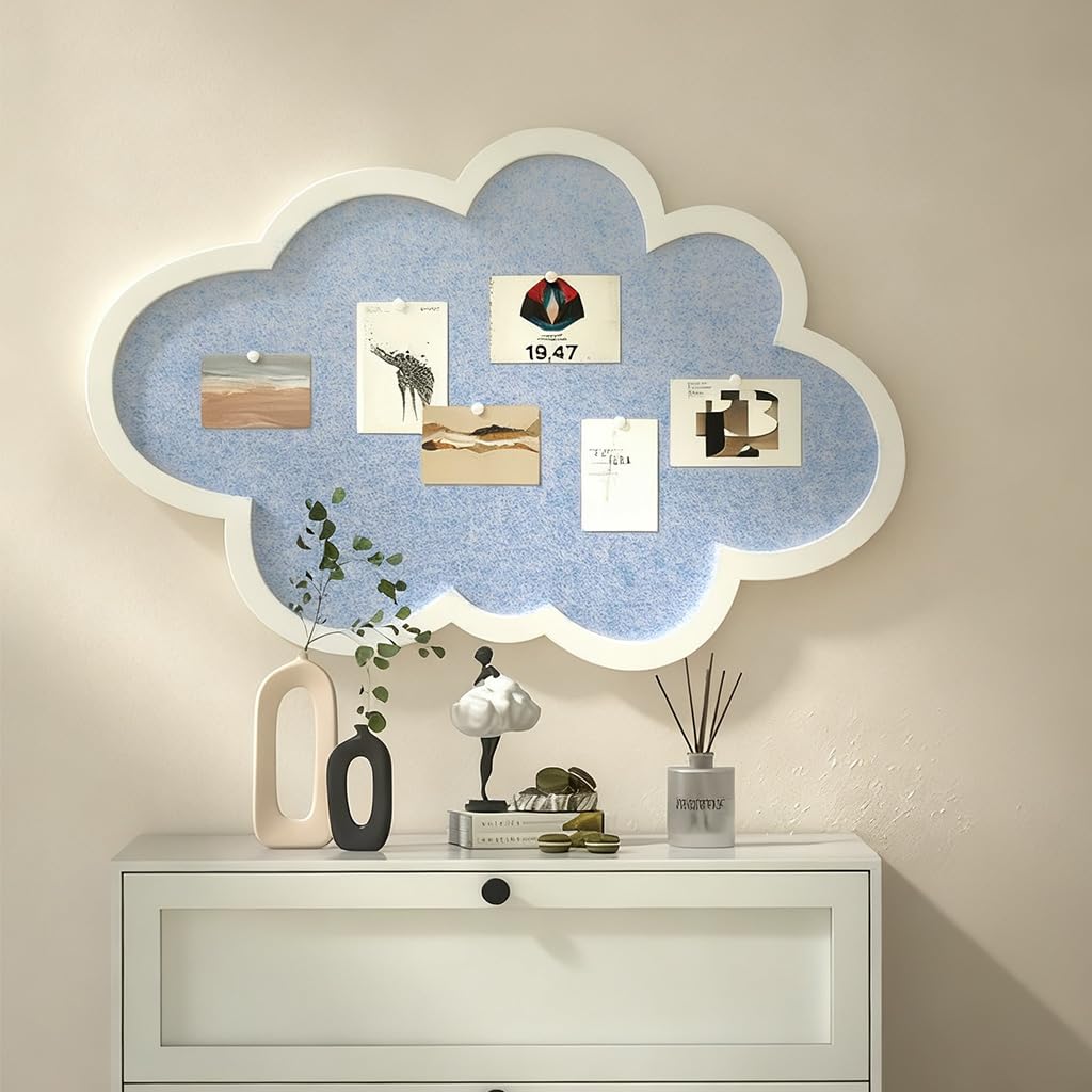 OFIFO Felt Pin Board for Home Office Display and DIY Wall Decor | 15.7x23.6 Inch Cloud Panel