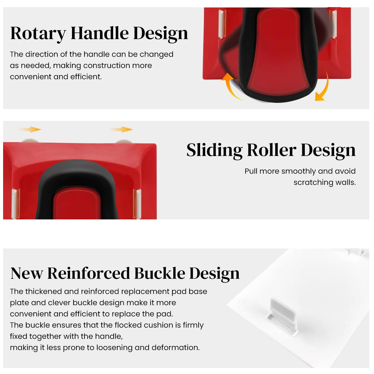 Serplex Paint Edger Tool with 12x9cm Sponge Brush and Ergonomic Handle for Walls | Ceiling Corners