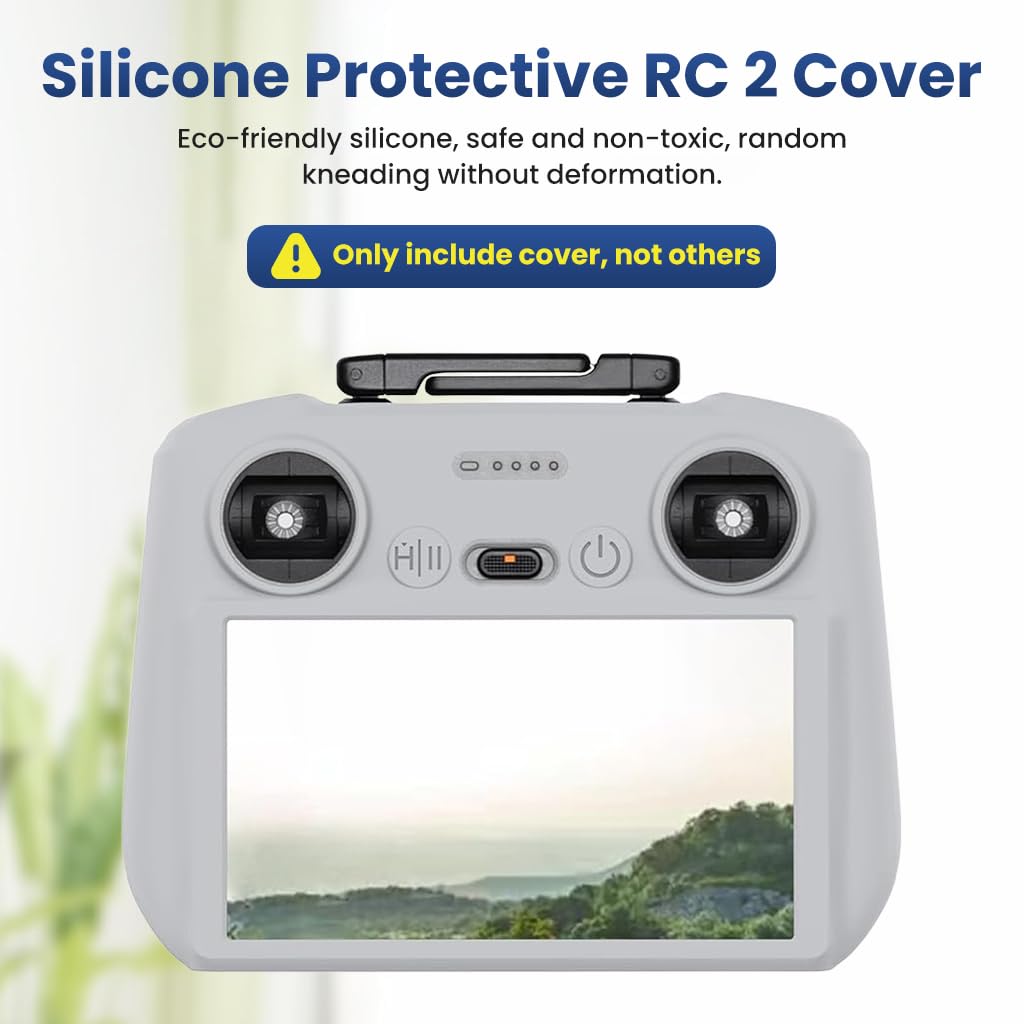 ZORBES Silicone Case for DJI RC 2 Remote Controller with 5.5 in Screen Support | Anti Slip Cover for Air 3 and Mini 4 Pro
