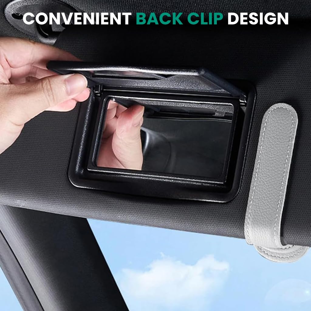 Zibuyu Car Sunglasses Holder 2 Pcs for Visor with Back Clip Design | Easy Access & Stable Grip