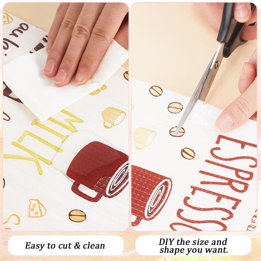 ZIBUYU Plastic Drawer Liners for Kitchen Cabinets and Shelves featuring Non-Adhesive Washable Design