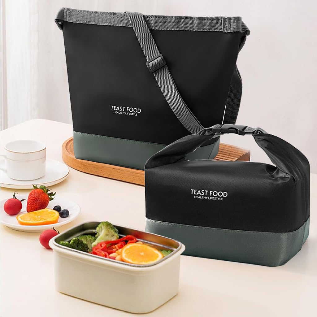 HASTHIP Lunch Bag for Work and Travel with Quick Release Buckle Handle 20x15x28cm | Waterproof Oxford Cloth Thermal Cooler